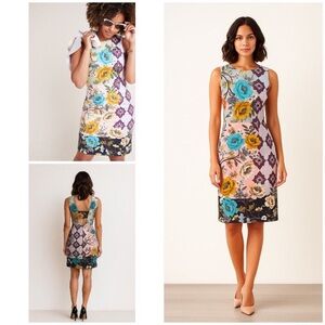 Anthropologie Maeve Lissa floral patchwork dress 6P